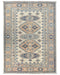 3x5 Kazak Beige Afghan Hand Knotted Geometric Design Wool Area Rug